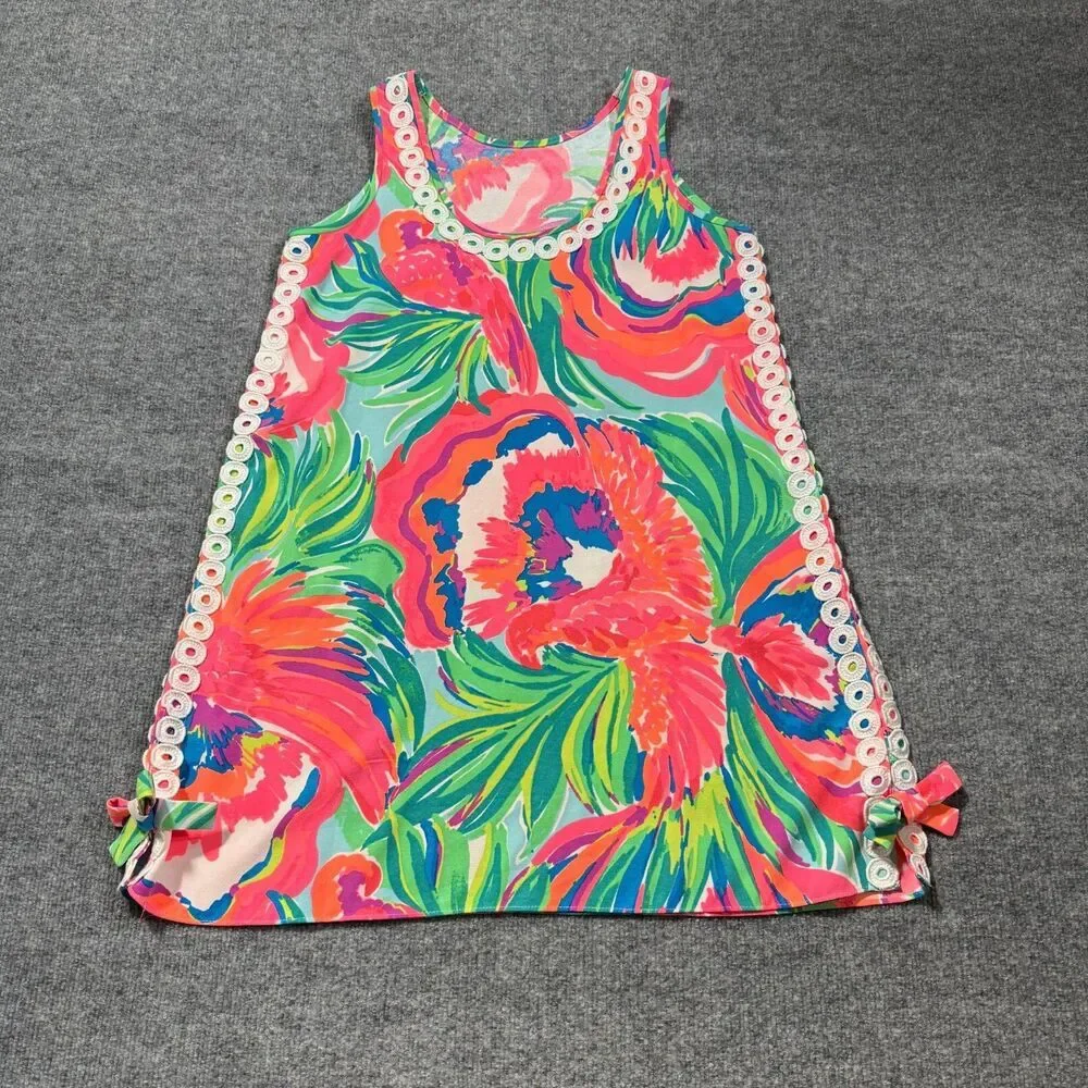Lilly Pulitzer Vibrant Floral Mini Dress - Pink, Green, Blue